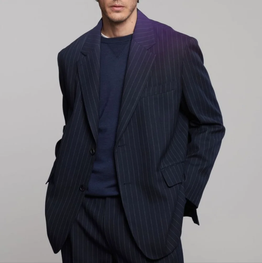 J. CREW WOOL BLEND PINSTRIPE SPORT COAT BLAZER JACKET